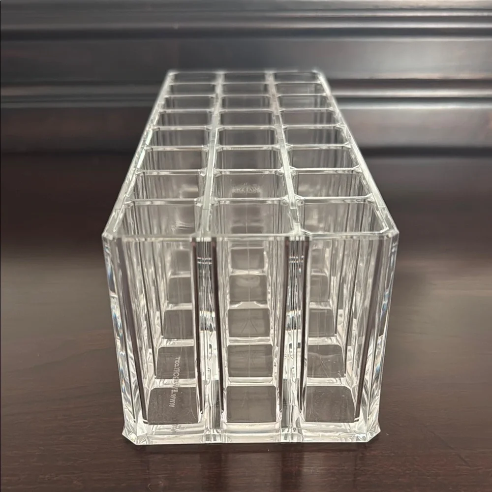 Clear Acrylic Lip Gloss Organizer by Alegory- 24 Spaces for Lipstick Products
